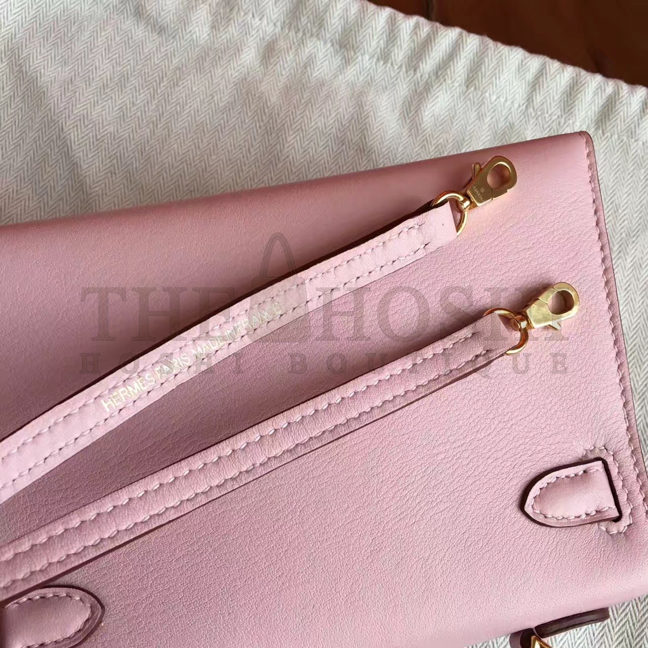 H**me5 Rose Dragee Swift Kelly Mini II Handmade Bag Master Quality