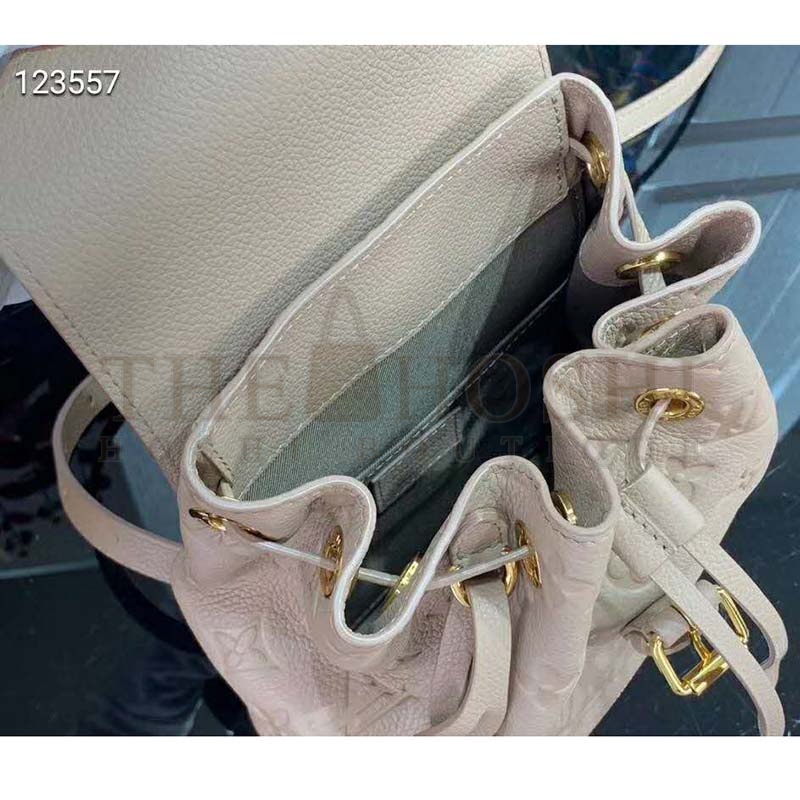 L0vis Vvtt0n LV Women Montsouris Backpack Monogram Empreinte Embossed Leather Master Quality