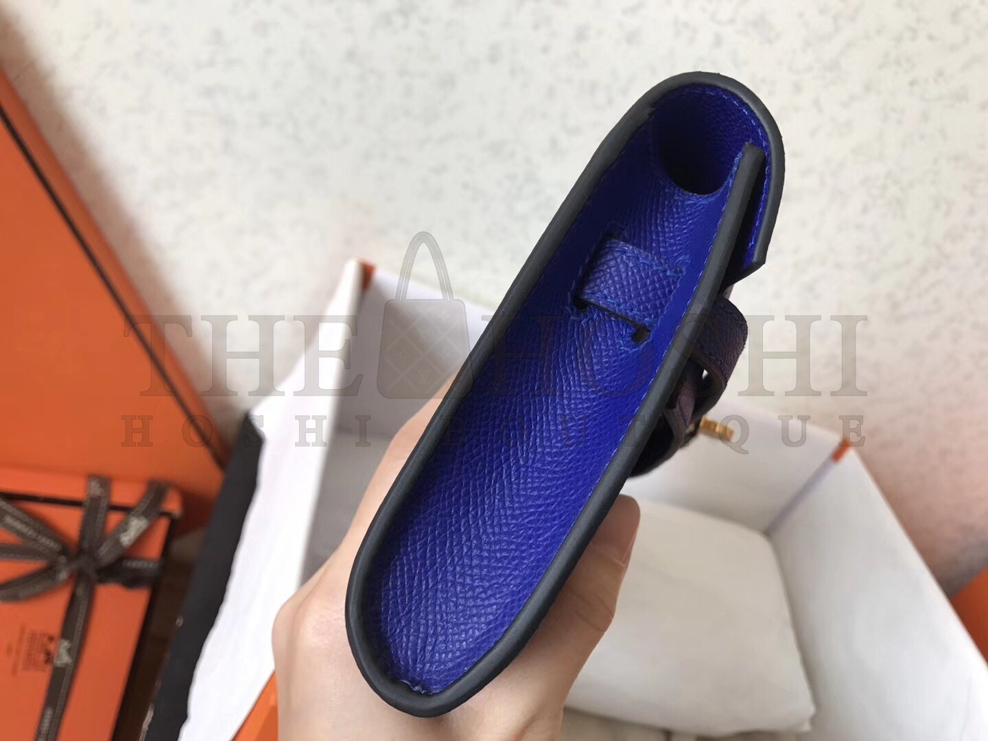 H**me5 Blue Electric Epsom Kelly Cut Handmade Bag Master Quality