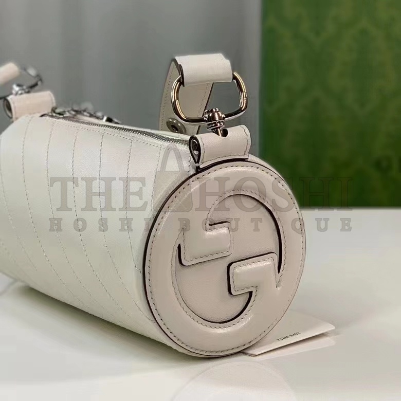 Gvc*1 Women GG Blondie Mini Shoulder Bag Round Interlocking G White Leather Master Quality
