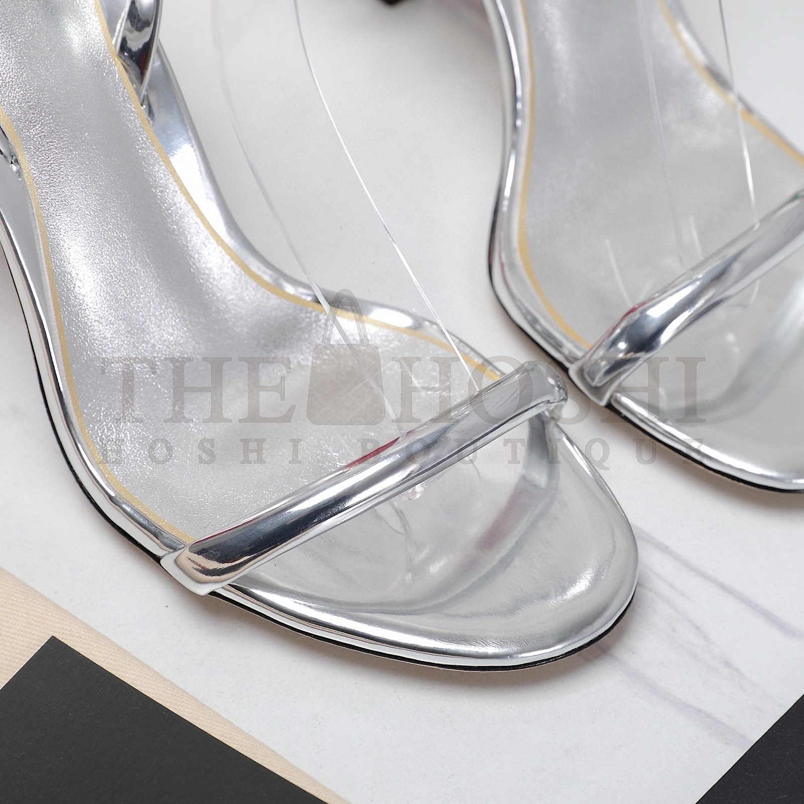 Va1e*ntin0 Roserouche Sandals 1990 100mm in Silver Calfskin Master Quality