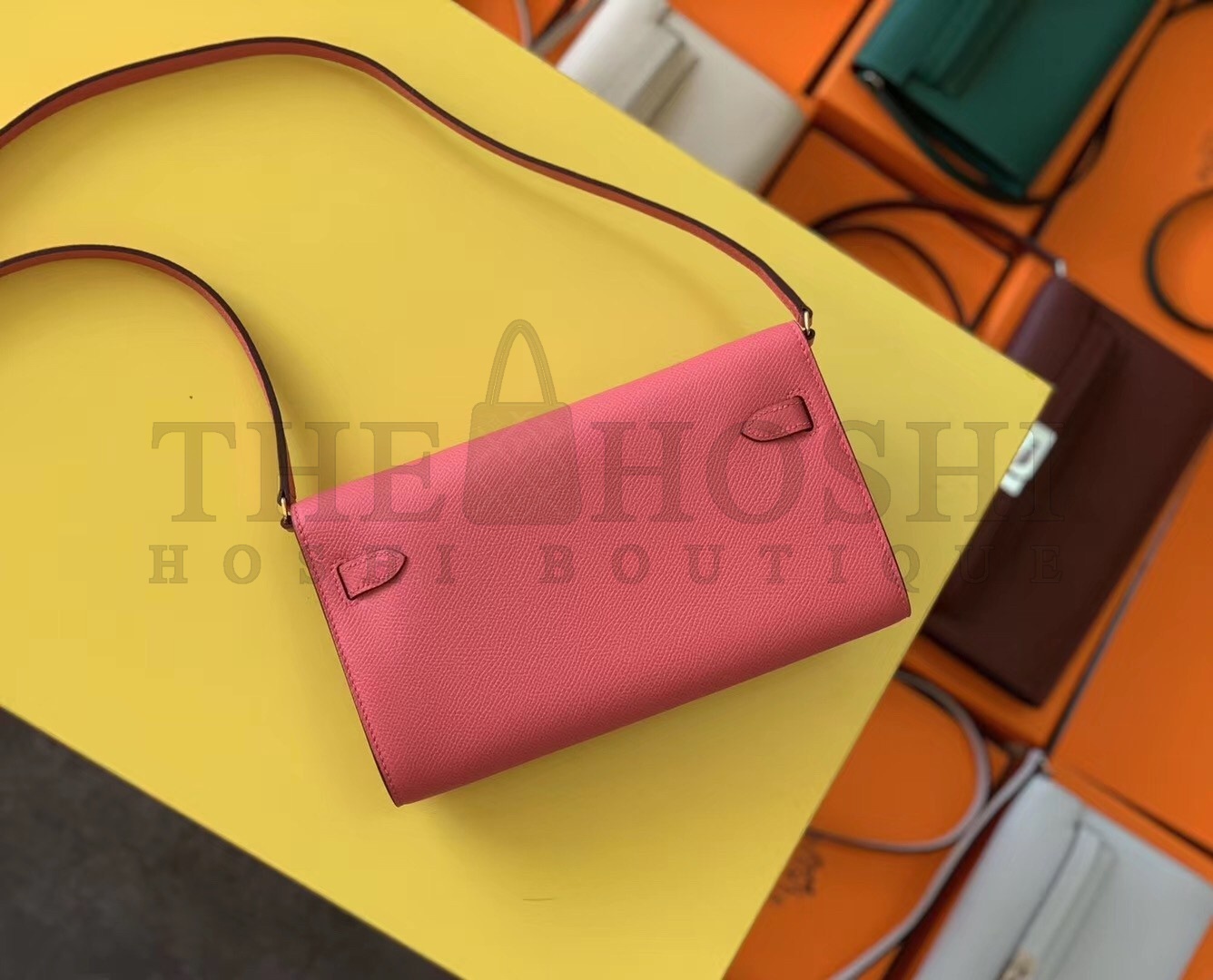 H**me5 Kelly Classique To Go Wallet In Rose Lipstick Epsom Calfskin Master Quality