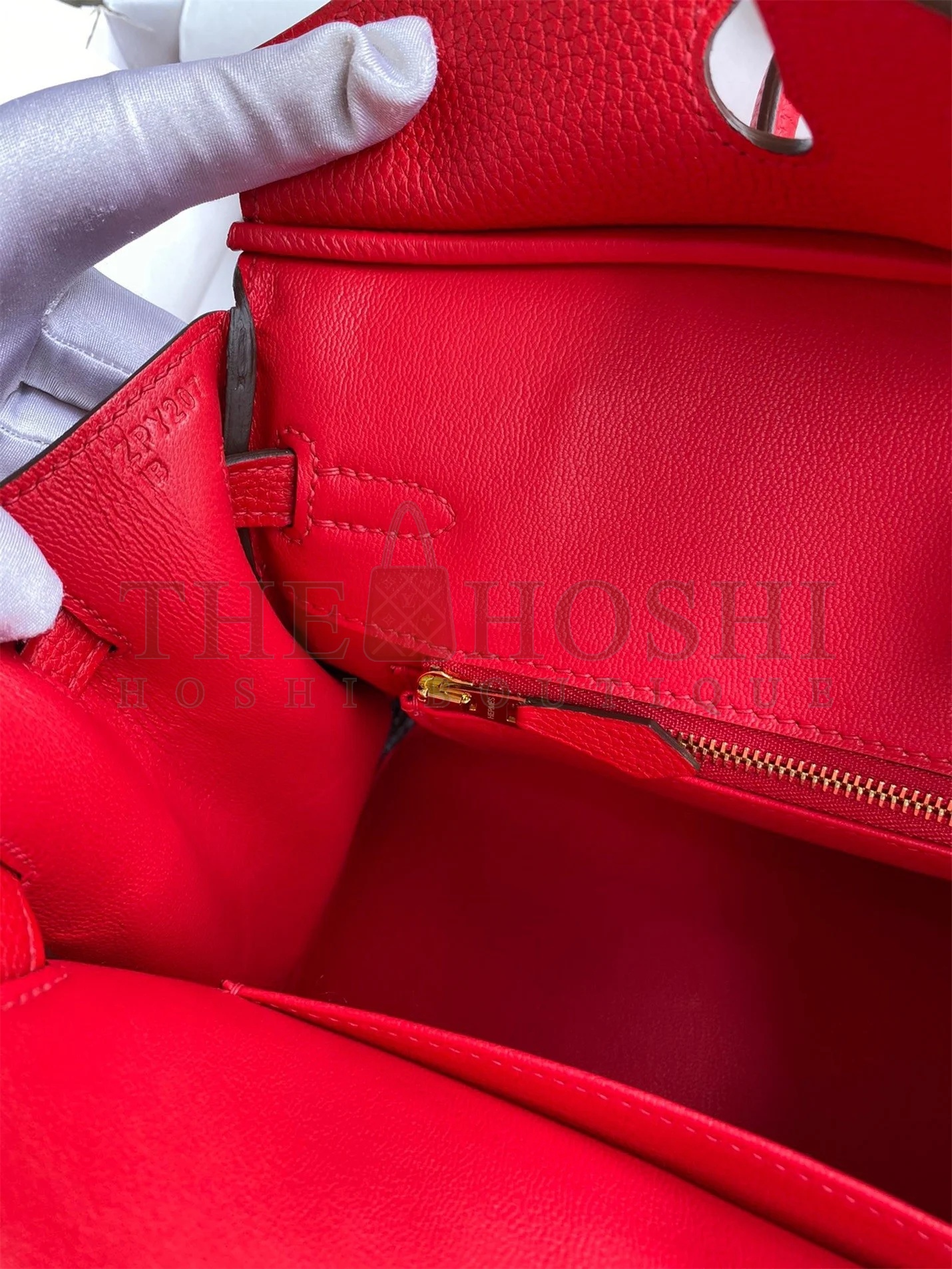 H**me5 Birkin 25 Retourne Handmade Bag In Red Clemence Leather Master Quality