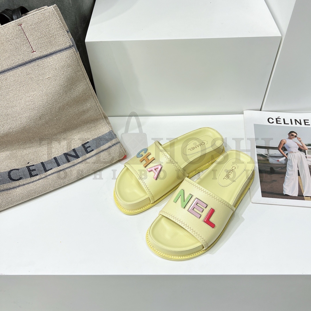 Ch**el flat sandals slippers Master Quality