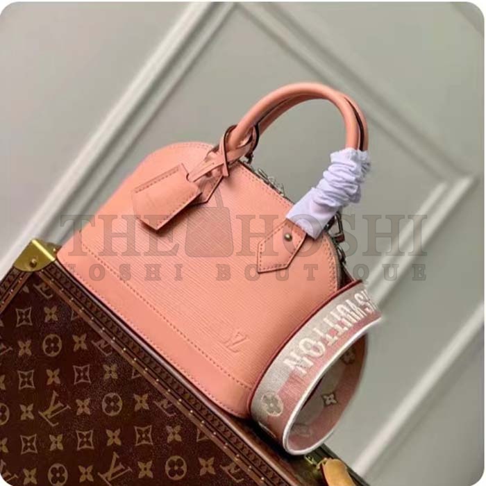 L0vis Vvtt0n LV Women Alma BB Handbag Rose Trianon Pink Epi Grained Cowhide Leather Master Quality