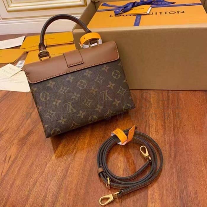 L0vis Vvtt0n LV Women Locky BB Bag Brown Monogram Coated Canvas Smooth Cowhide Master Quality