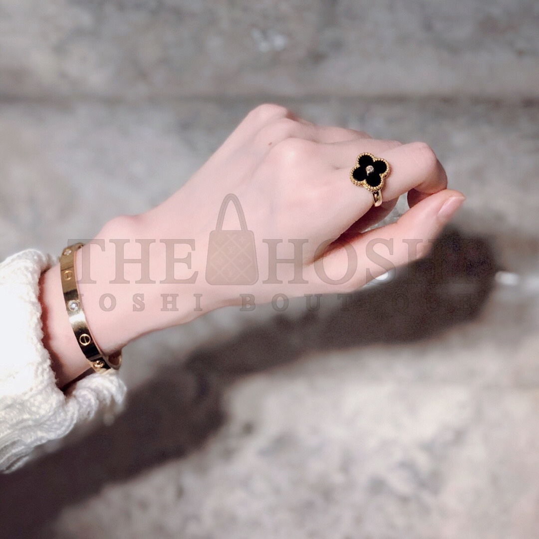 V*n Cl**f & Arpels Clover Ring with D1am0nds Replica, Vintage Alhambra ring, Three Colours Available Master Quality