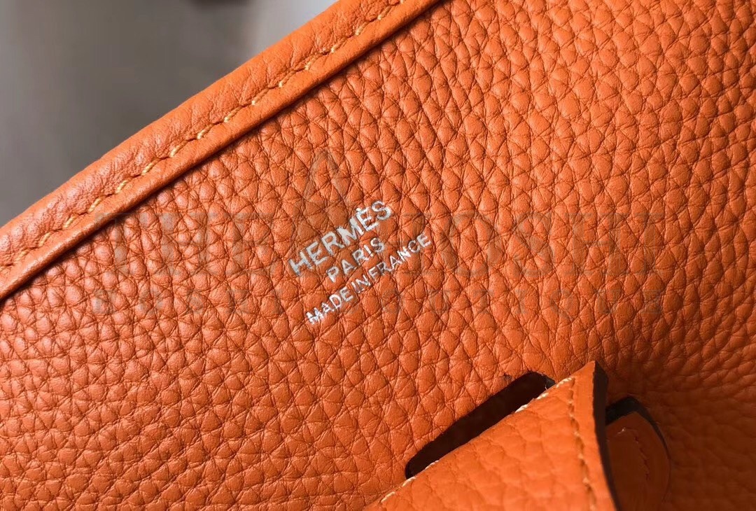 H**me5 Evelyne III 29 Bag In Orange Clemence Leather Master Quality
