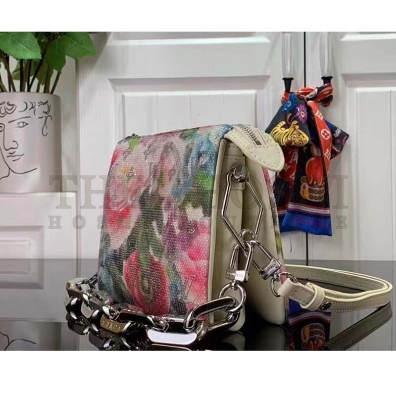 L0vis Vvtt0n LV Women Capucines BB Handbag Multicolor Satin Textile Crystals Lambskin Master Quality