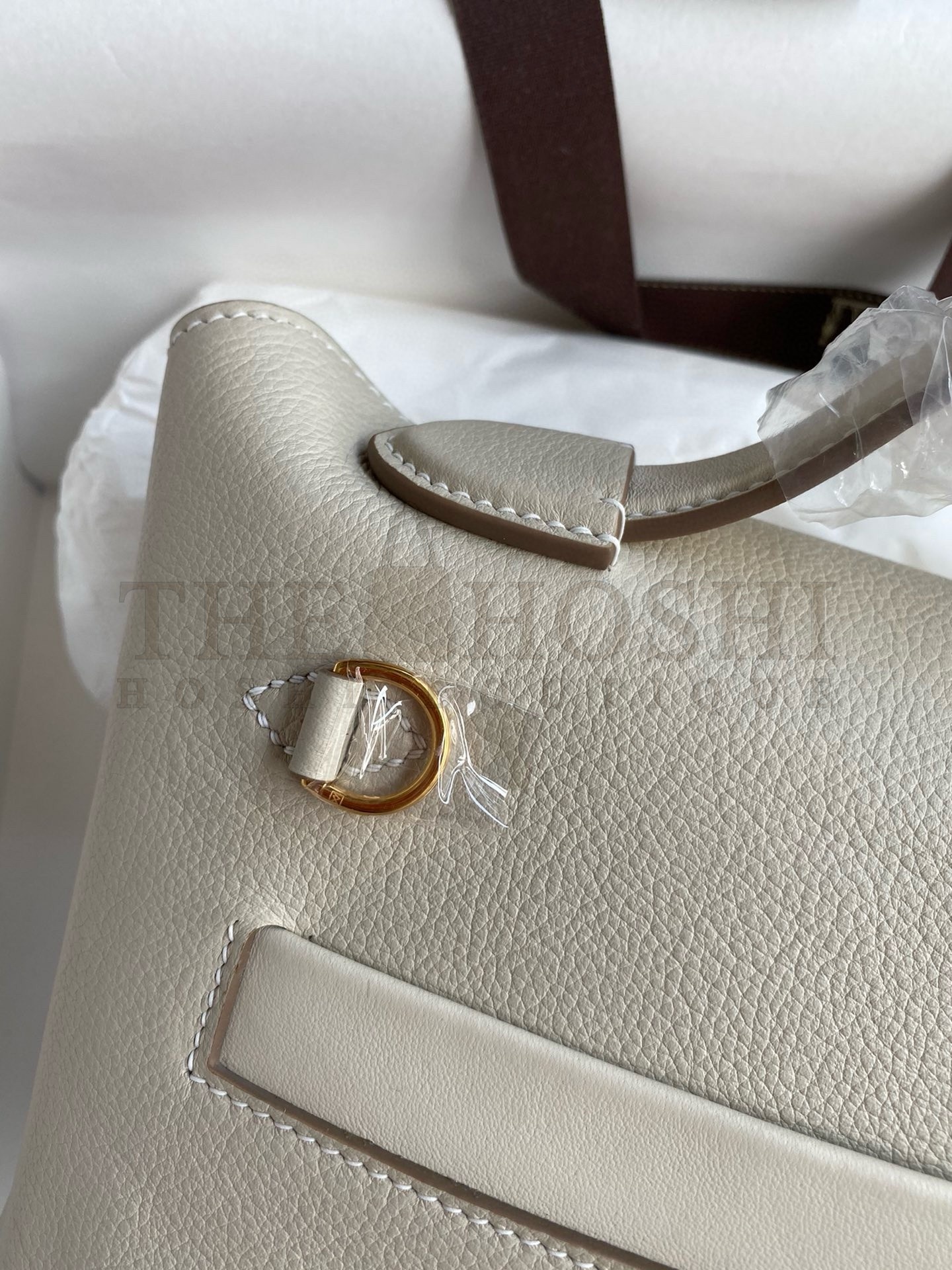 H**me5 24/24 Mini 21 Handmade Bag in Craie Evercolor Leather Master Quality