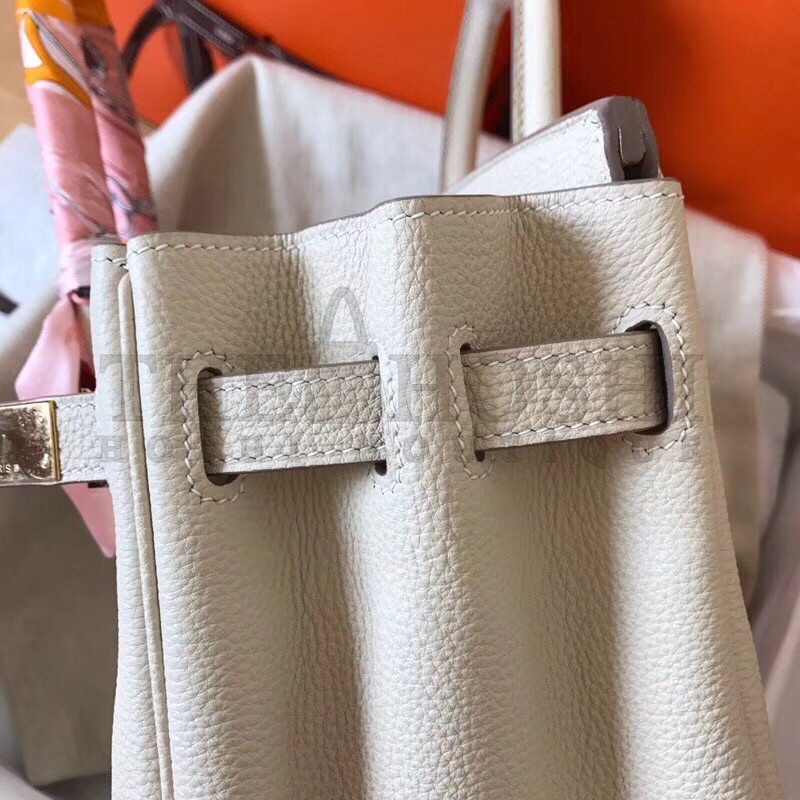H**me5 White Birkin 30cm Clemence Handmade Bag Master Quality