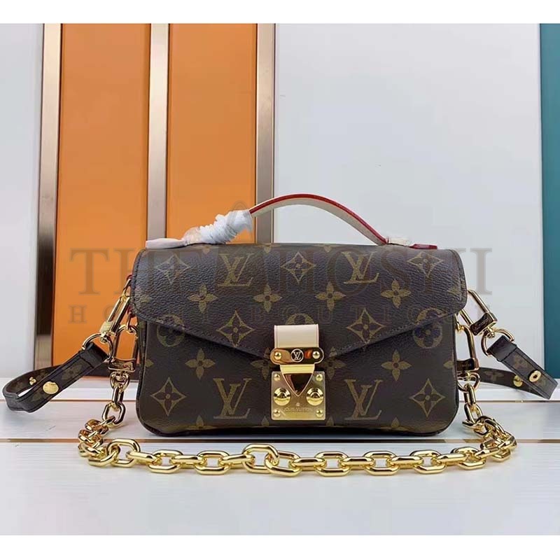 L0vis Vvtt0n LV Women Pochette Metis East West Bag Brown Monogram Coated Canvas Master Quality