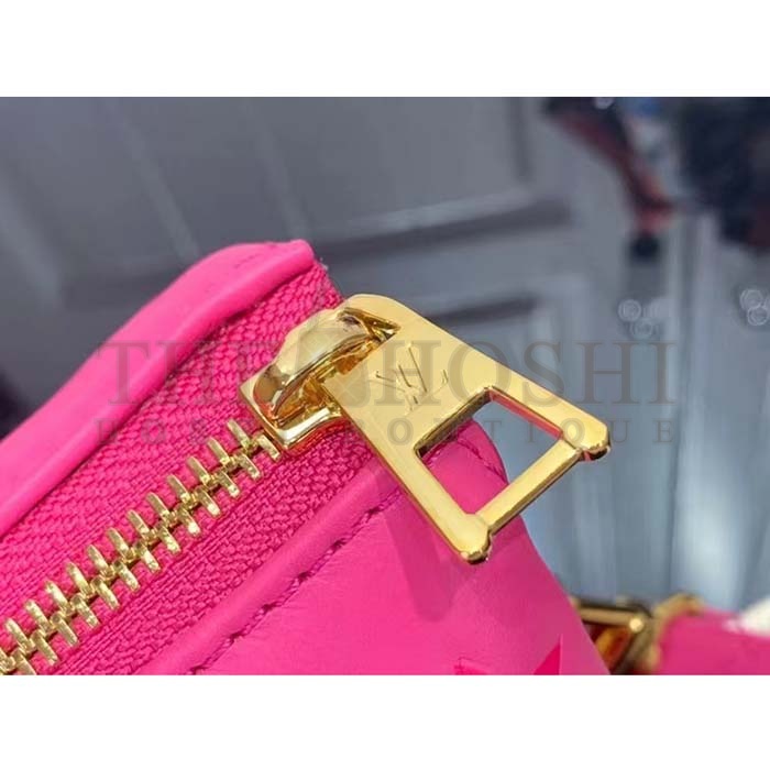 L0vis Vvtt0n LV Women Coussin BB Handbag Fluo Pink Grained Calfskin Leather Master Quality