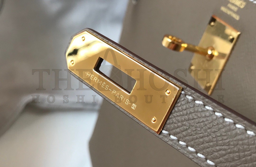 H**me5 Kelly 32cm Sellier Bag in Taupe Epsom Calfskin GHW Master Quality