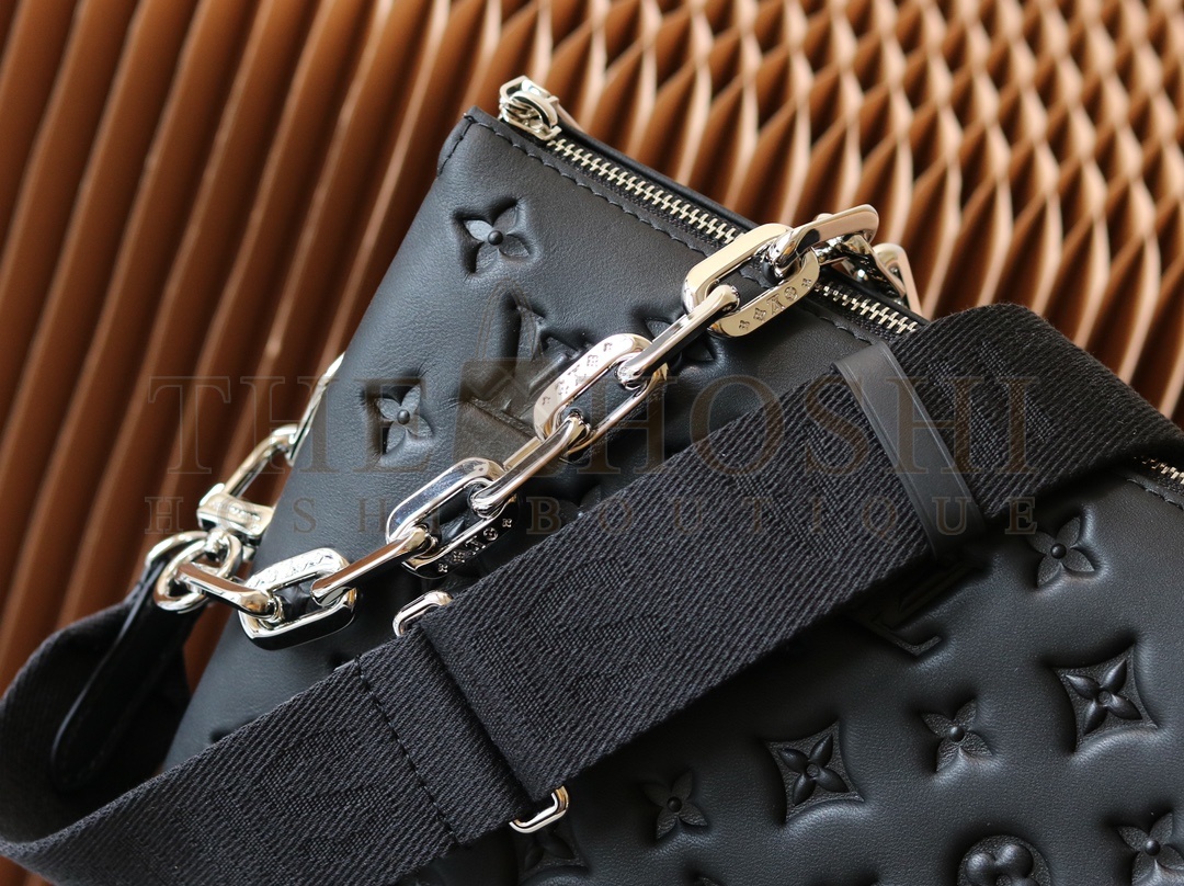 L0vis Vvtt0n LV Women Coussin PM Handbag Black Lambskin Cowhide Leather M23056 size:26x20x12cm Master Quality