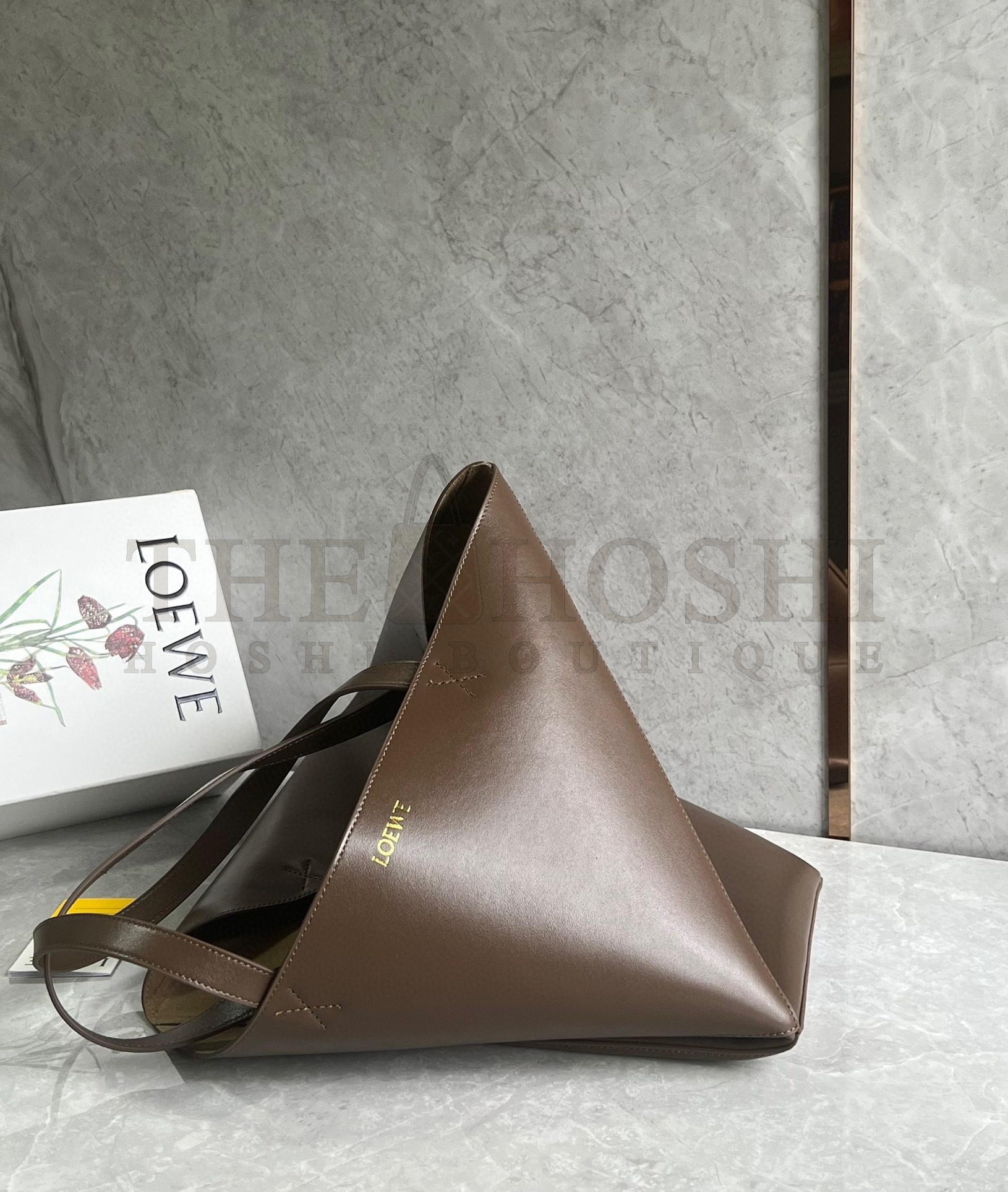 L0ew* Large Puzzle Fold Tote Bag in Umber Calfskin Master Quality