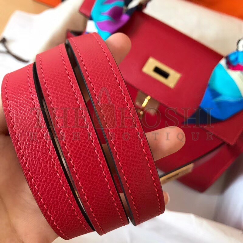 H**me5 Red Epsom Kelly 28cm Handmade Bag Master Quality