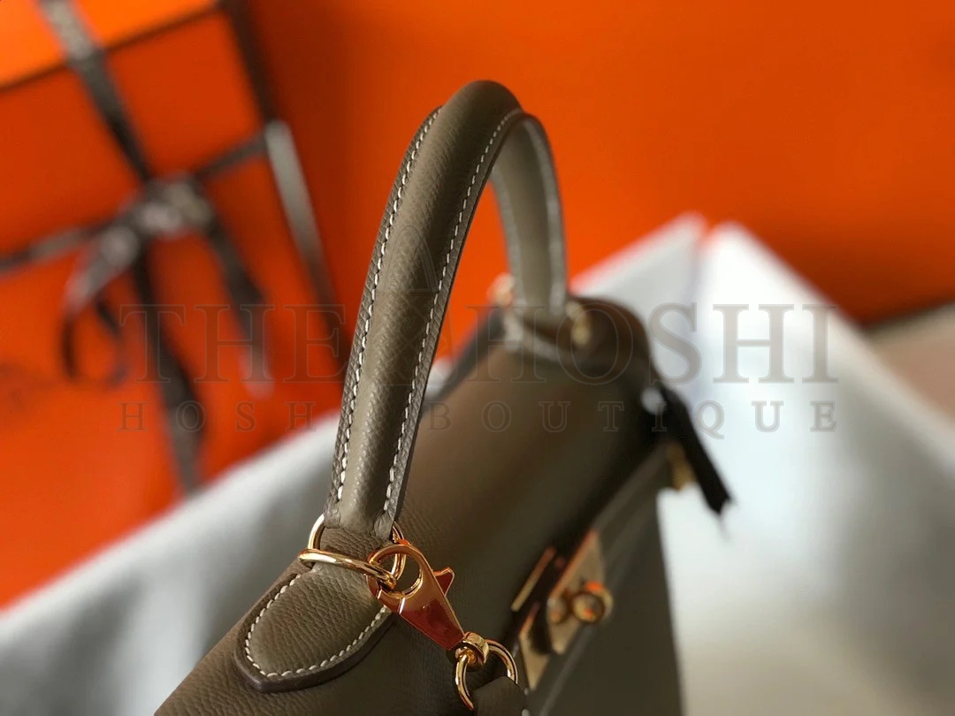 H**me5 Kelly 32cm Sellier Bag in Taupe Epsom Calfskin GHW Master Quality