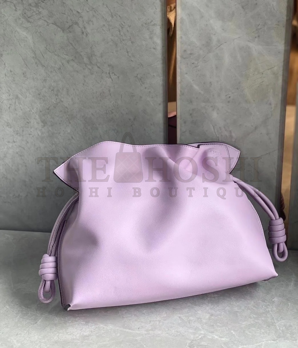 L0ew* Flamenco Clutch Bag In Bloom Orchid Calfskin Master Quality
