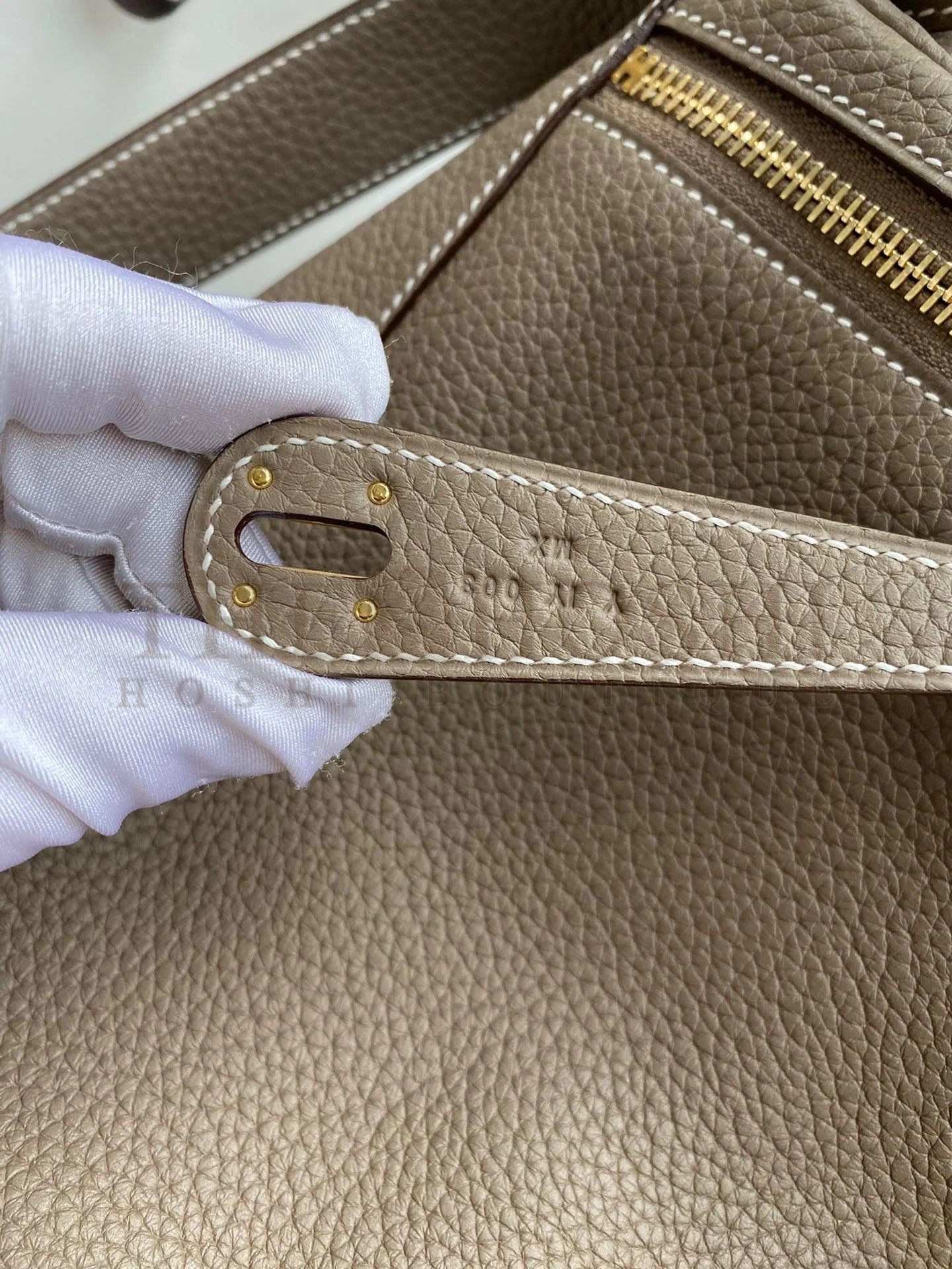 H**me5 Lindy 30 Handmade Bag In Taupe Clemence Leather Master Quality