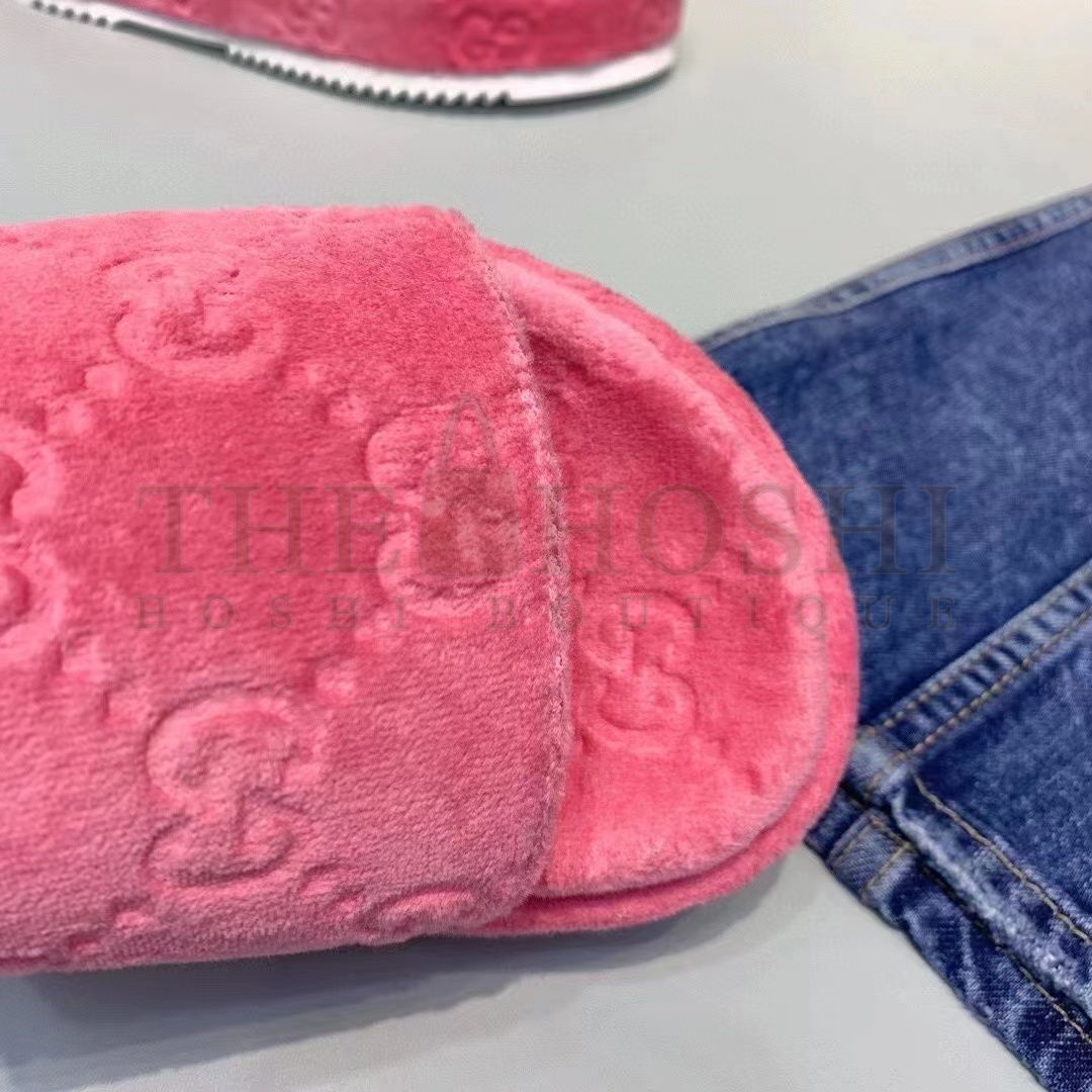 Gvc*1 Unisex G2 Platform Sandals Pink G2 Cotton Sponge Rubber Sole 3 Cm Heel Master Quality