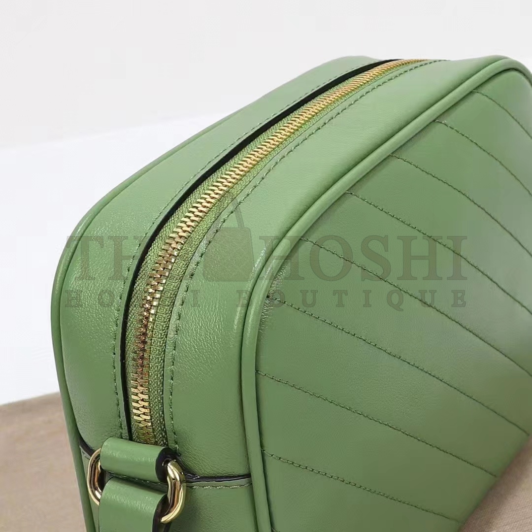 Gvc*1 Women GG Blondie Small Shoulder Bag Green Leather Zipper Closure Master Quality