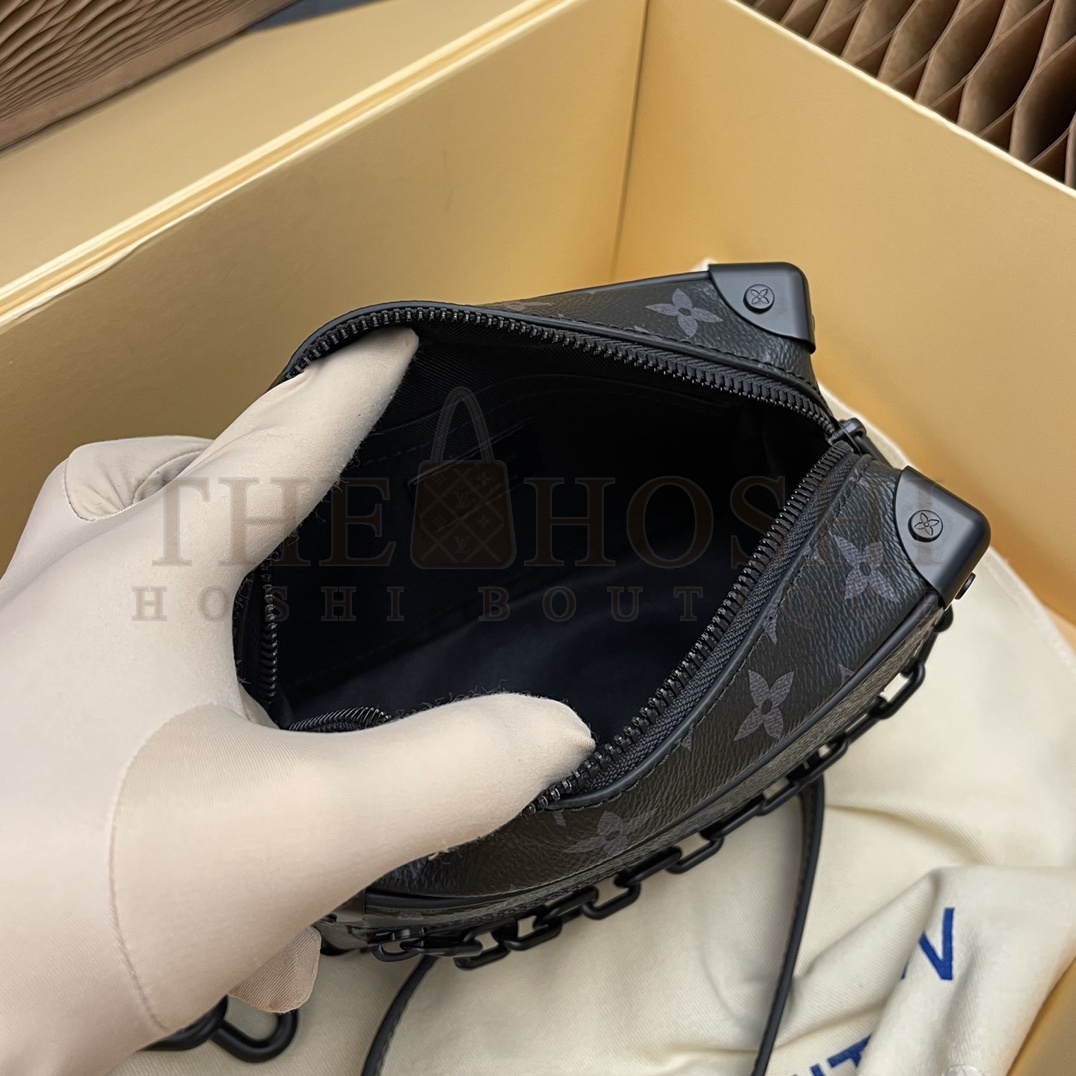 L0vis Vvtt0n LV Men Mini Soft Trunk Bag Monogram Eclipse Coated Canvas Master Quality