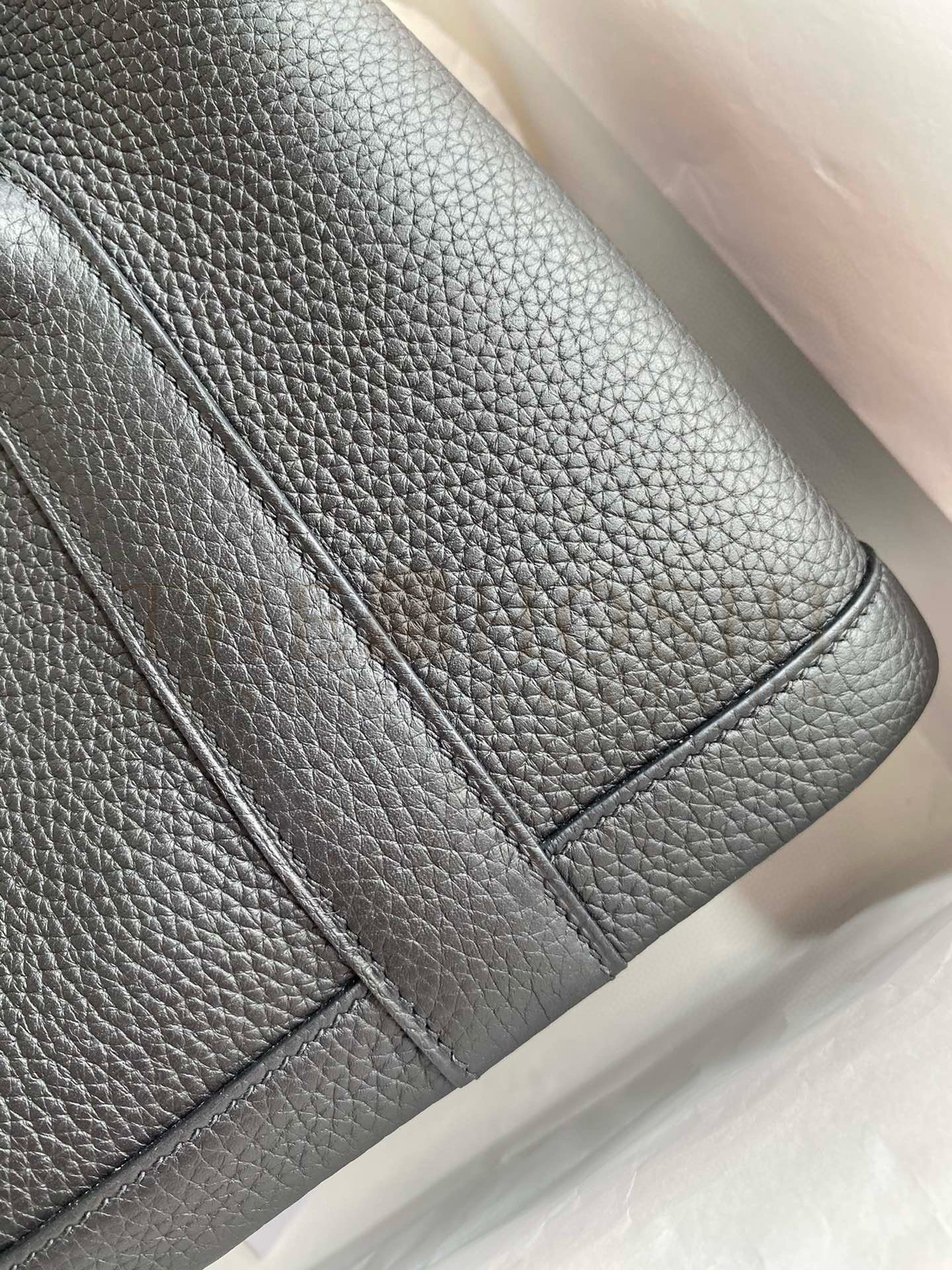 H**me5 Garden Party 30 Handmade Bag in Black Clemence Leather Master Quality