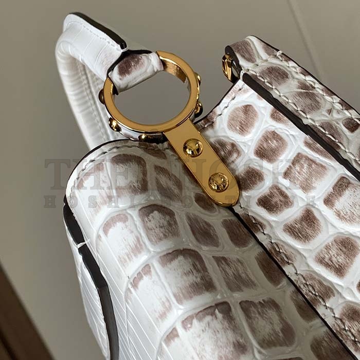 L0vis Vvtt0n LV Women Capucines Mini Handbag Beige Brown Brilliant Crocodilien Leather Master Quality