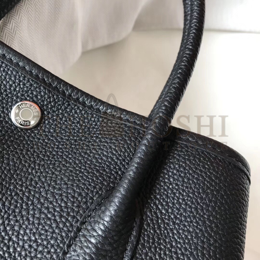 H**me5 Garden Party 36 Bag In Black Clemence Leather Master Quality