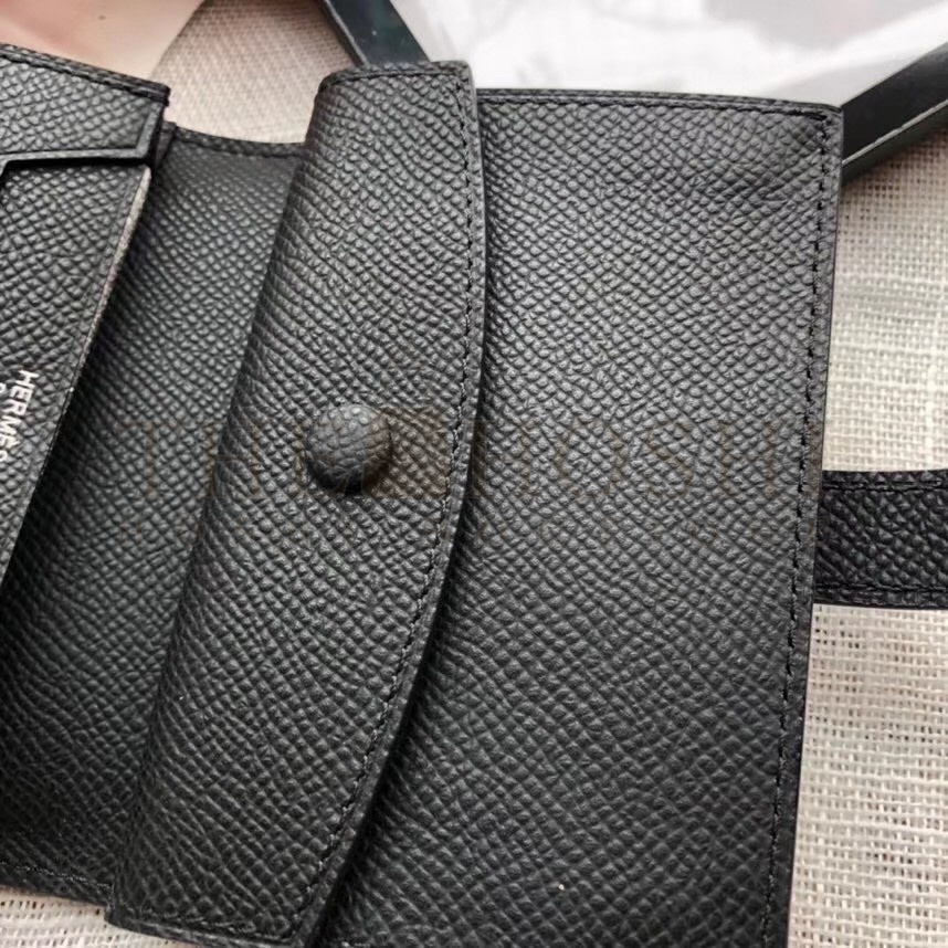 H**me5 Bearn Mini Wallet In Black Epsom Leather Master Quality