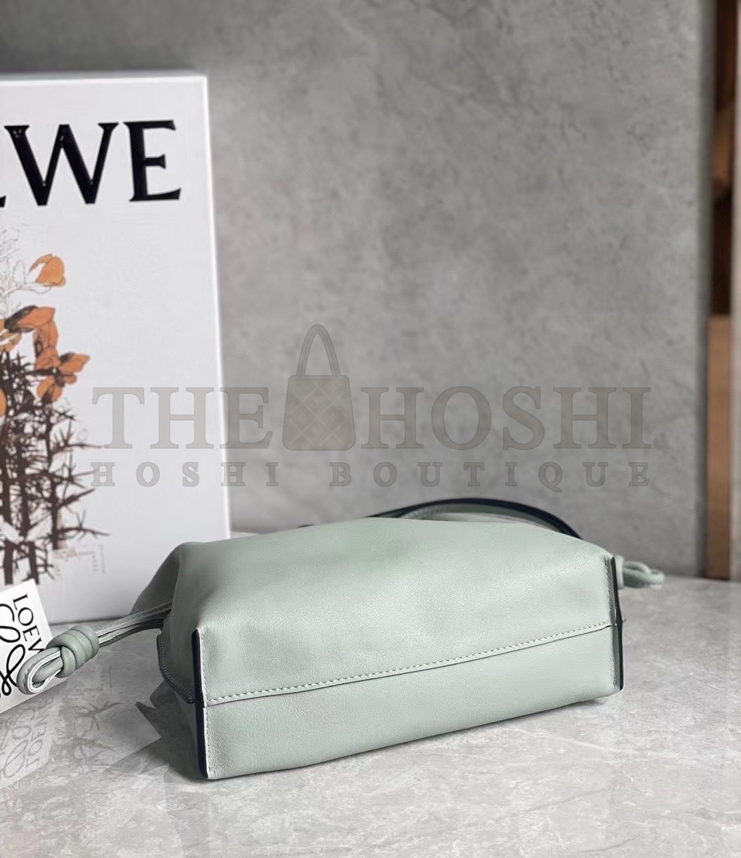 L0ew* Flamenco Mini Clutch In Ash Grey Nappa Leather Master Quality