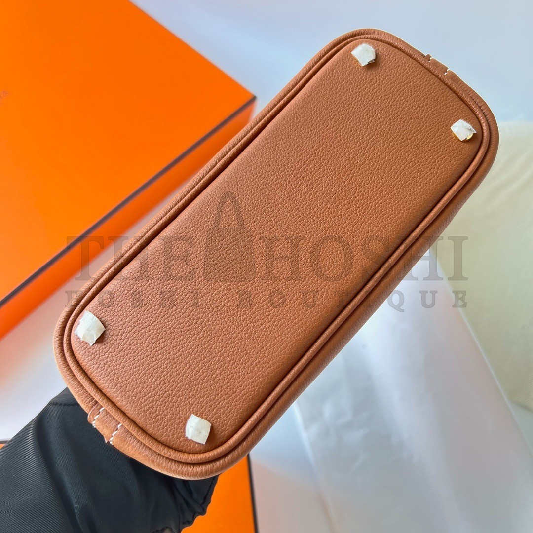 H**me5 Bolide 1923 Mini Handmade Bag In Gold Evercolor Calfskin Master Quality