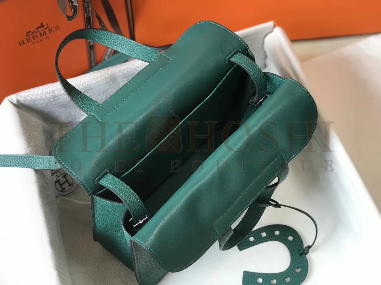 H**me5 Halzan 31cm Bag In Malachite Clemence Leather Master Quality