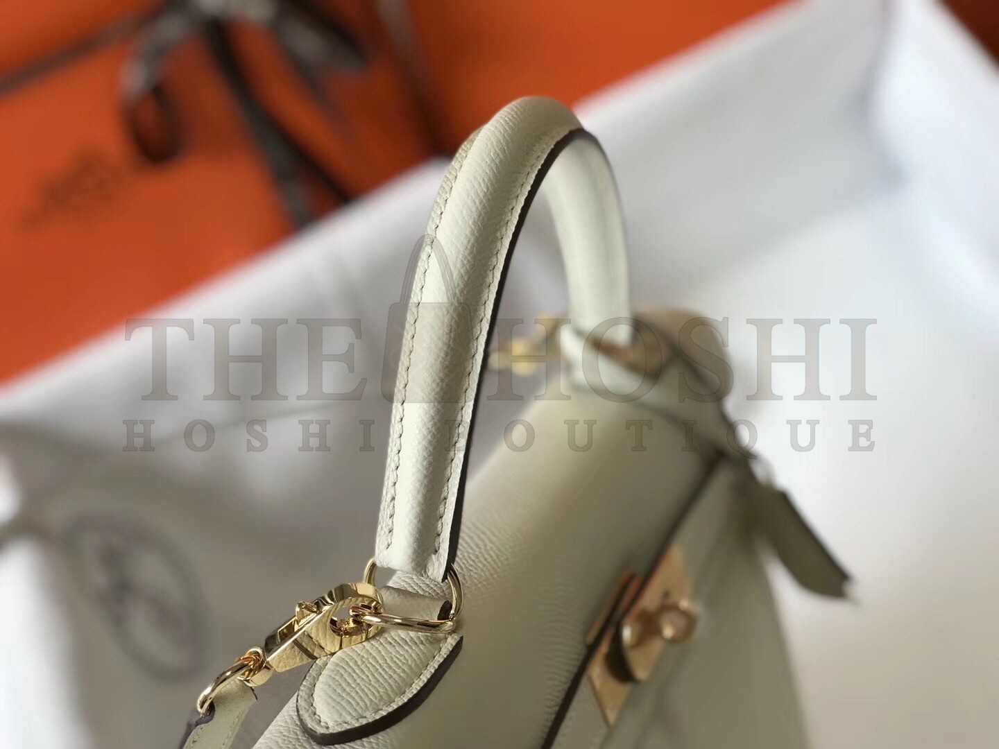 H**me5 Kelly 28cm Sellier Bag In White Epsom Leather Master Quality