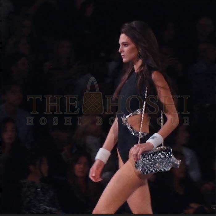 Ch**el Women CC Flap Bag Star Coin Purse Mirror Calfskin Metallic Calfskin Gold-Tone Metal Silver Master Quality