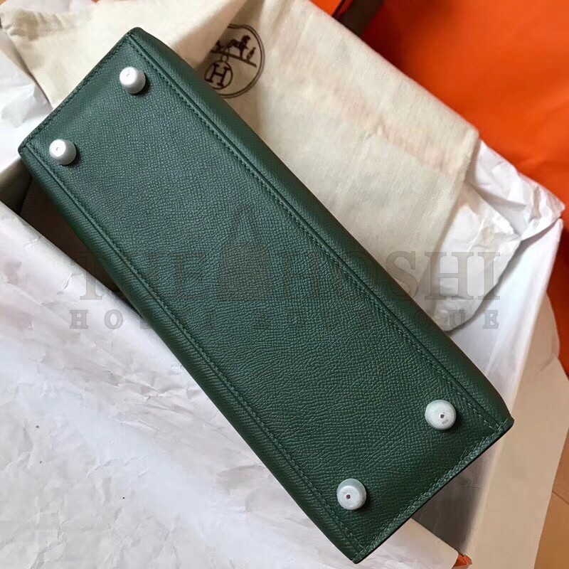 H**me5 Vert Anglais Epsom Kelly 28cm Handmade Bag Master Quality