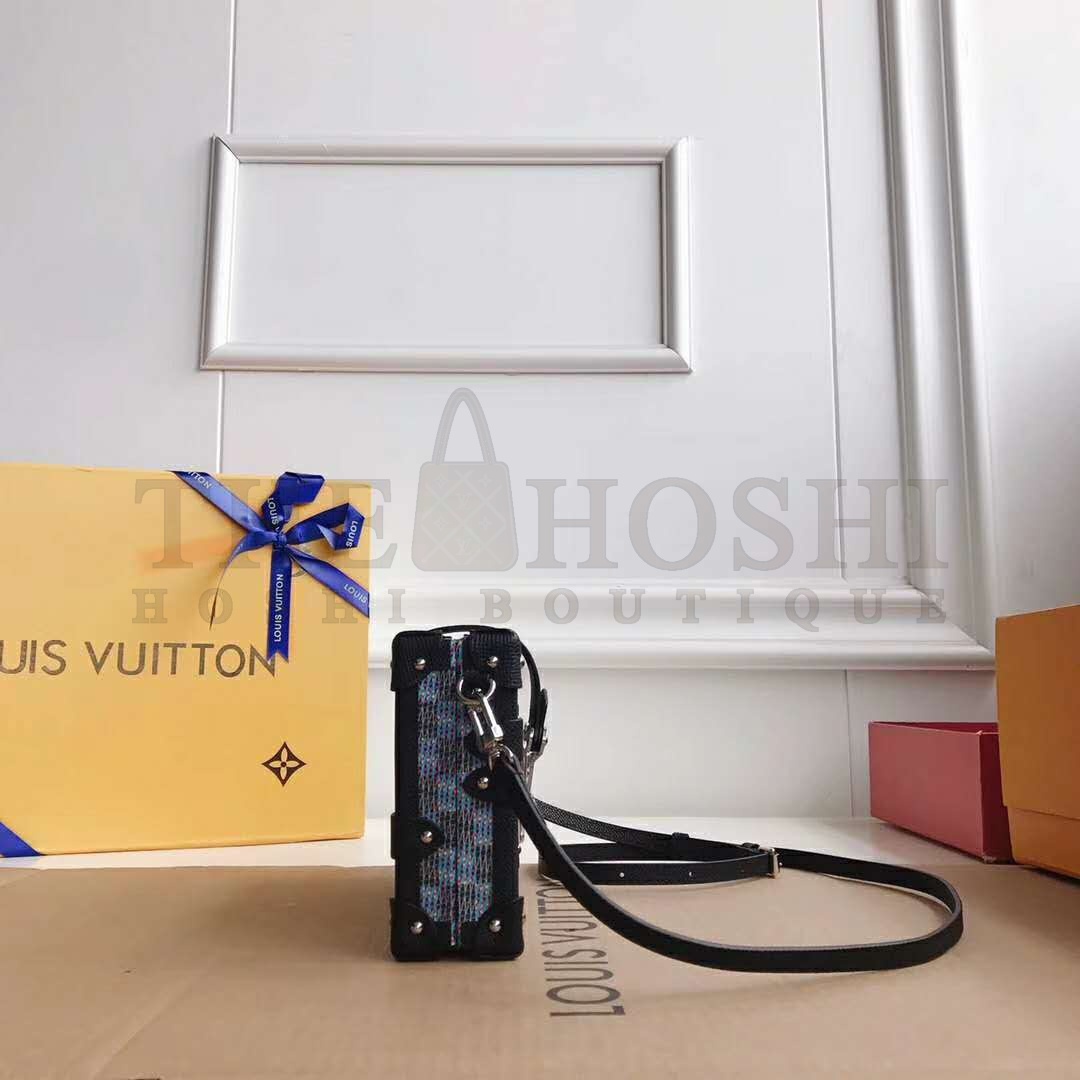 L0vis Vvtt0n LV Women Petite Malle Handbag Monogram LV Pop Print-Blue Master Quality