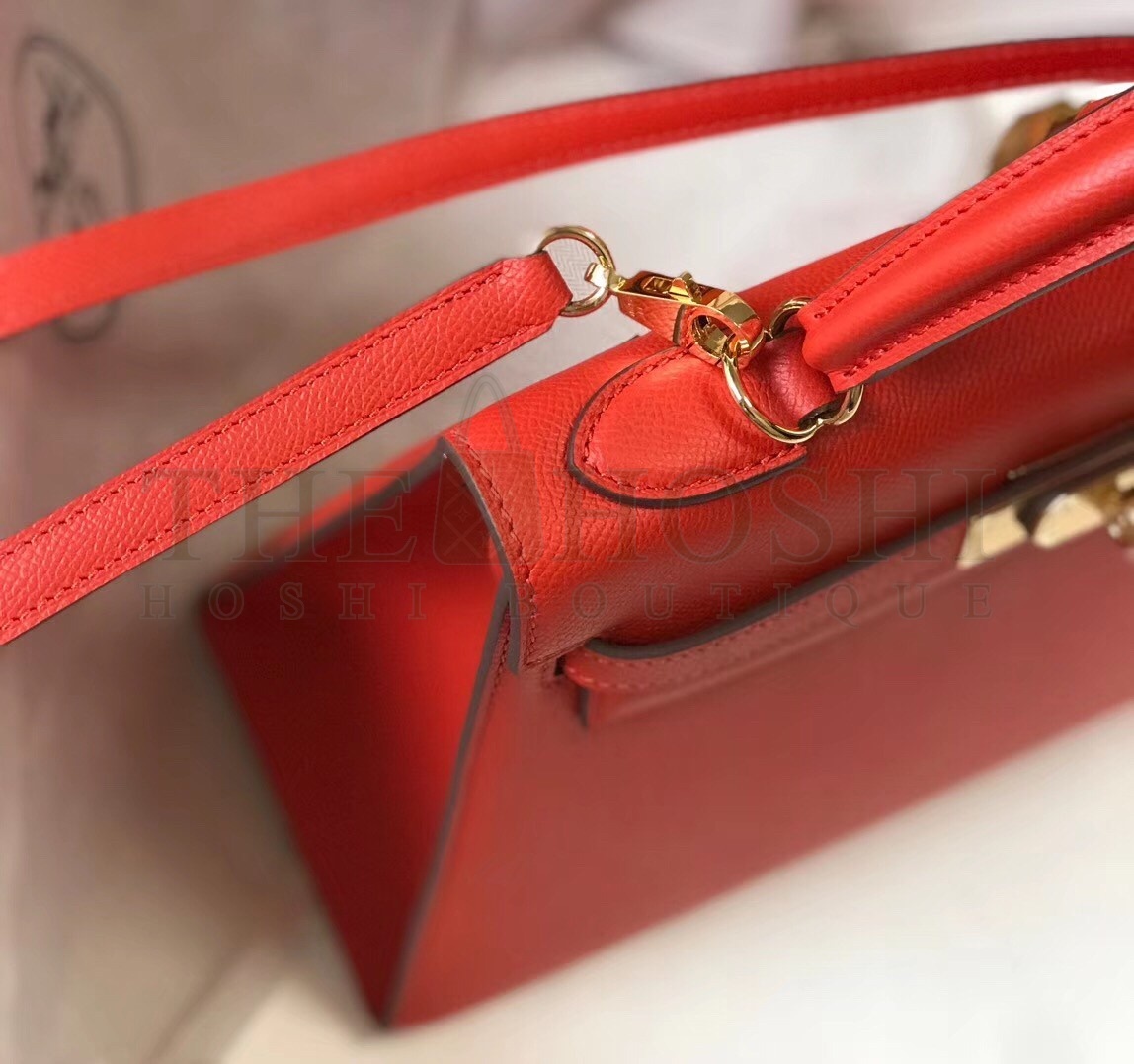 H**me5 Kelly 28cm Sellier Bag In Red Epsom Leather Master Quality