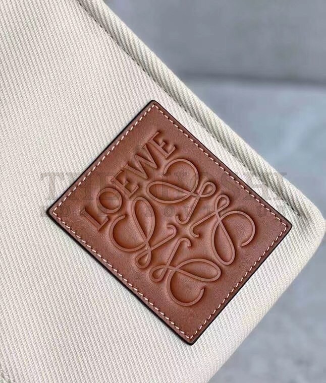 L0ew* Medium Cushion Tote In Canvas and Calfskin Master Quality