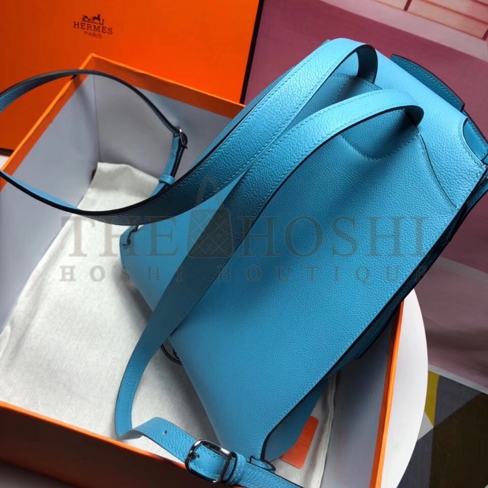 H**me5 GR24 Backpack In Blue Everycolor Calfskin Master Quality