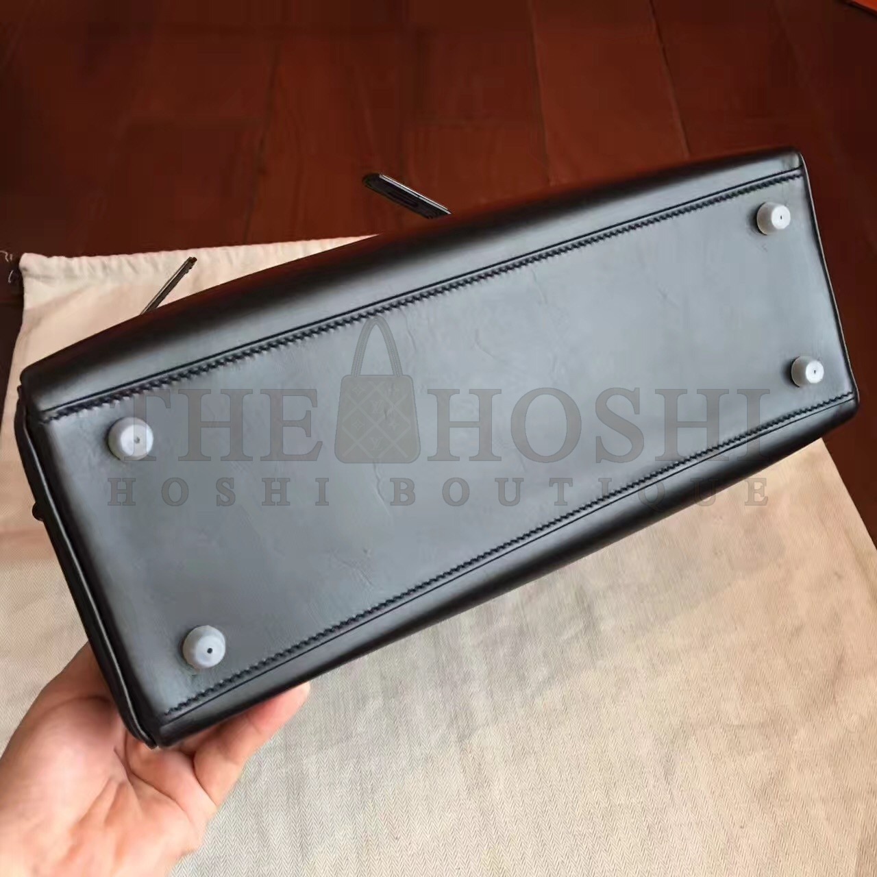 H**me5 So Black Box Kelly Retourne 32cm Handmade Bag Master Quality