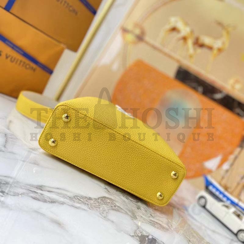 L0vis Vvtt0n LV Women Capucines BB Handbag Yellow Taurillon Leather Master Quality
