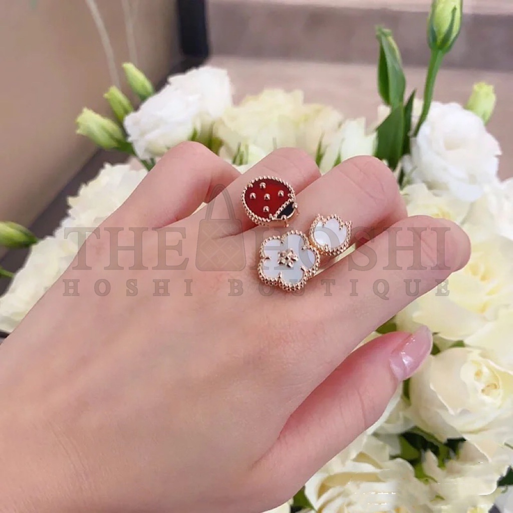 V*n Cl**f & Arpels Ladybird & Double Flower Ring Master Quality