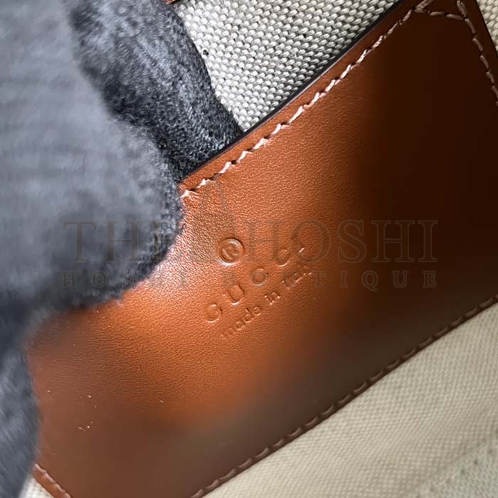 Gvc*1 Women Diana Mini Tote Bag Camel Ebony GG Canvas Crystals Double G Master Quality