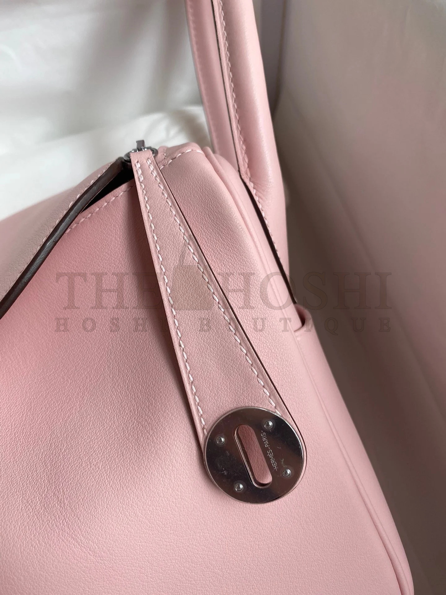 H**me5 Lindy 26 Handmade Bag In Rose Sakura Swift Calfskin Master Quality