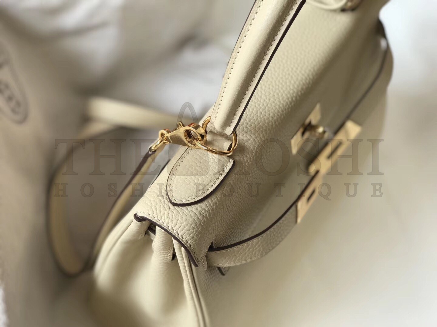 H**me5 Kelly 28cm Retourne Bag In Beton Clemence Leather Master Quality