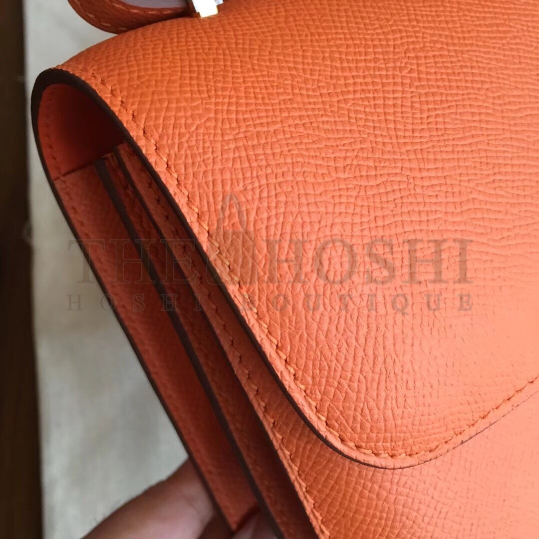 H**me5 Orange Epsom Constance Elan 25cm Bag Master Quality
