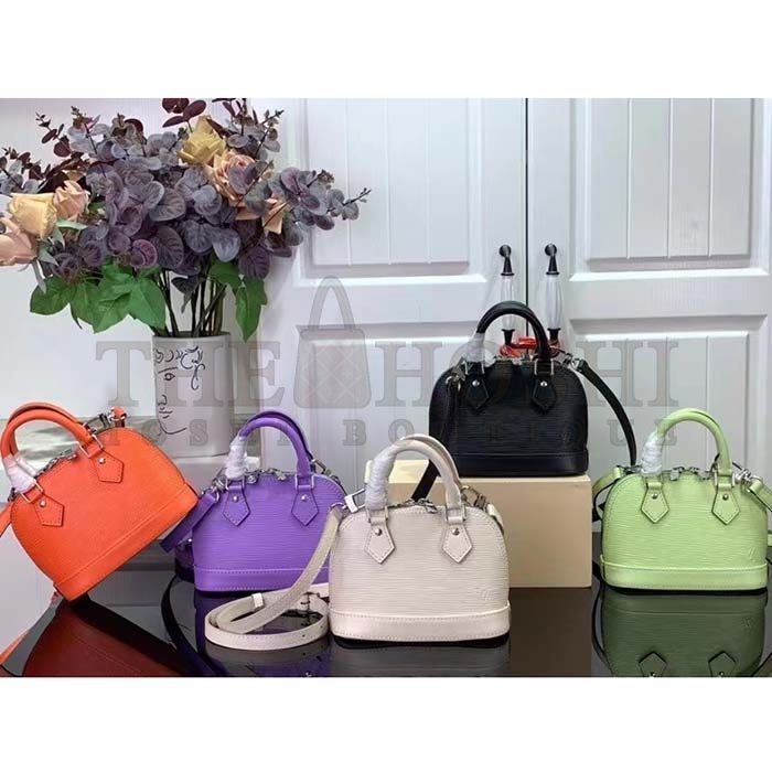L0vis Vvtt0n LV Women Nano Alma Handbag Vert Noto Green Epi Grained Cowhide Leather Master Quality