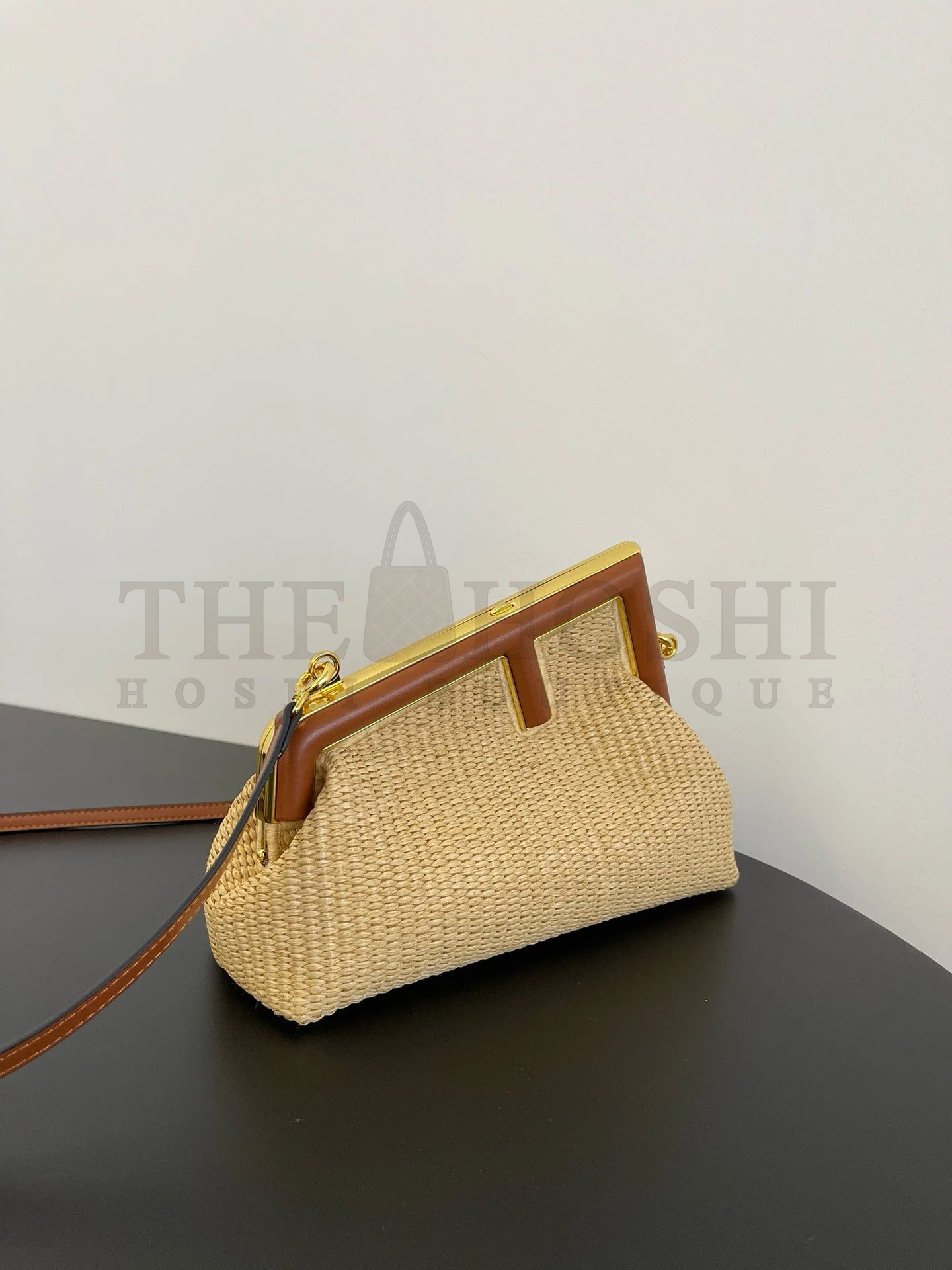 F**di First Small Bag in Natural Raffia Straw Master Quality